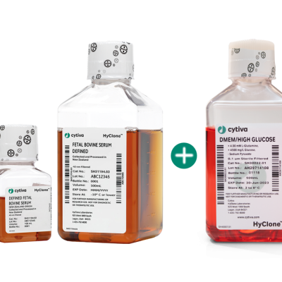 组合购: HyClone™ Defined Fetal Bovine Serum (FBS), 源自新西兰 + HyClone 高糖 DMEM：液体